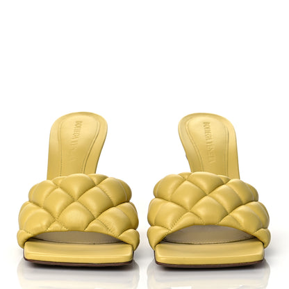 Bottega Veneta Nappa Matelasse Padded Mule Sandals 35.5 Pear 2 of 8