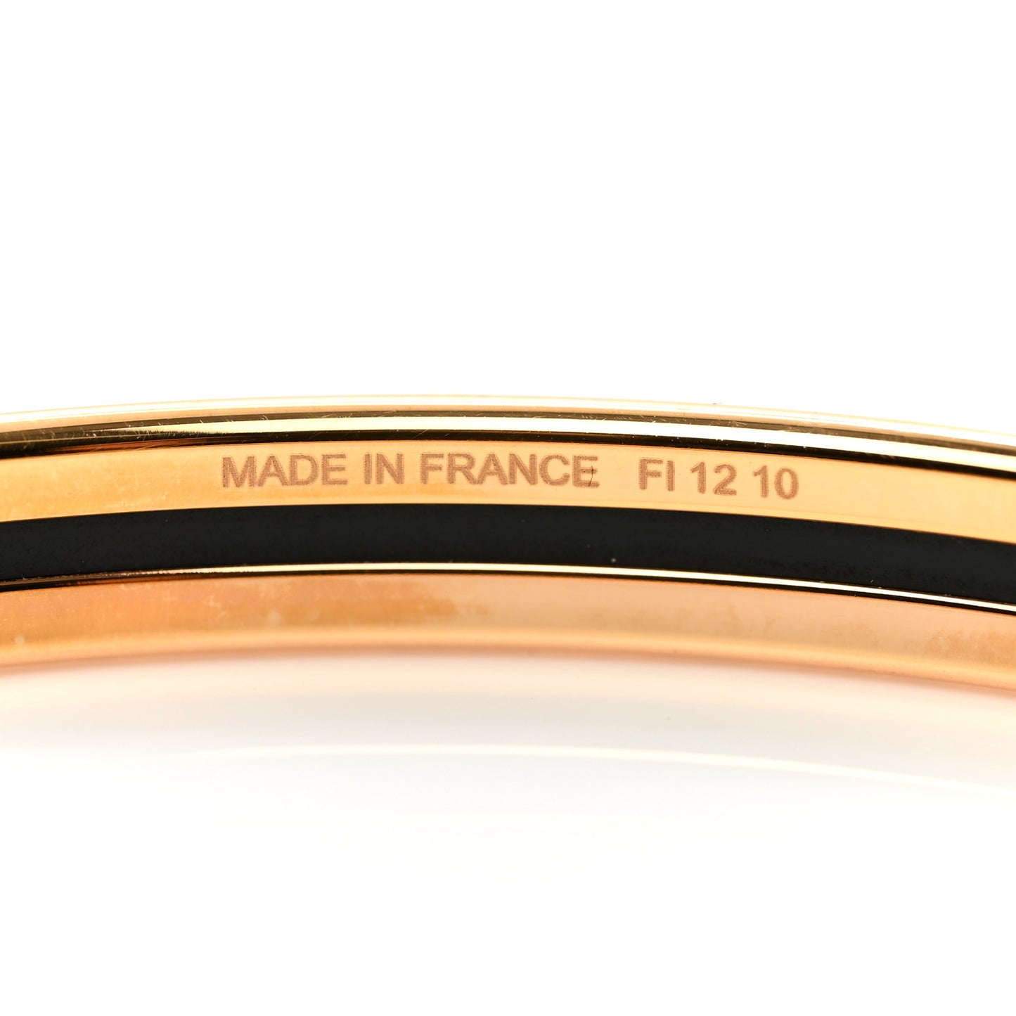 Enamel Printed Extra Narrow Uni Bracelet 70 Black