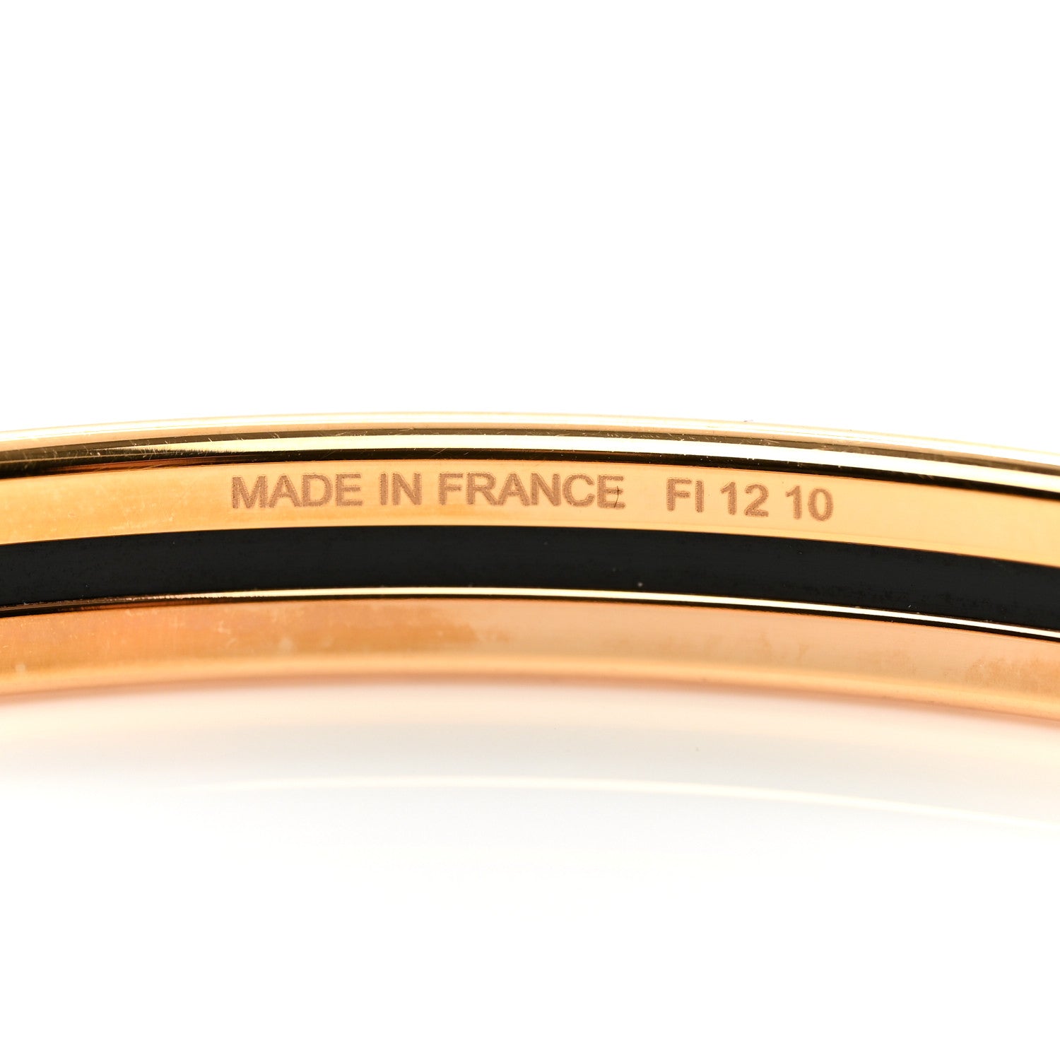Hermes Enamel Printed Extra Narrow Uni Bracelet 70 Black 5 of 5