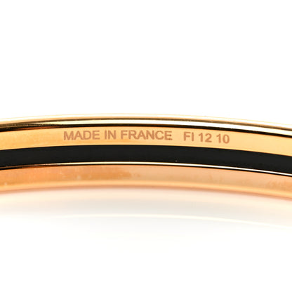 Hermes Enamel Printed Extra Narrow Uni Bracelet 70 Black 5 of 5