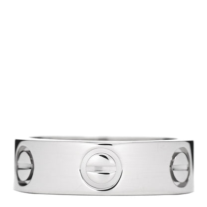Cartier 18K White Gold 5.5mm LOVE Ring 48 4.5 1 of 4