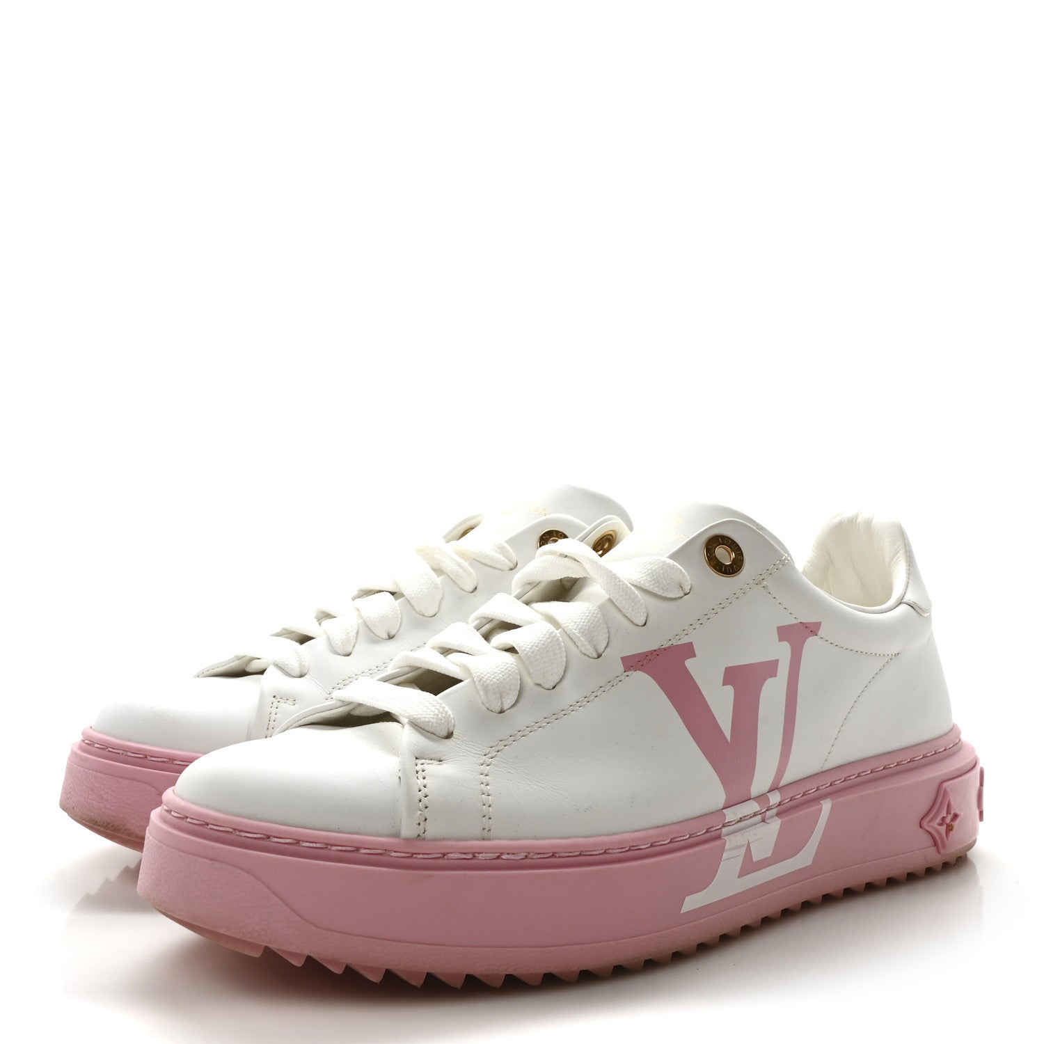 Louis Vuitton Calfskin LV Timeout Sneaker 40 White Rose Clair 4 of 8