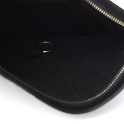 Balenciaga Calfskin Logo Graffiti Pouch Black 5 of 7