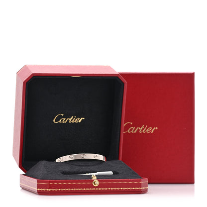 Cartier 18K White Gold LOVE Bracelet 16 10 of 10