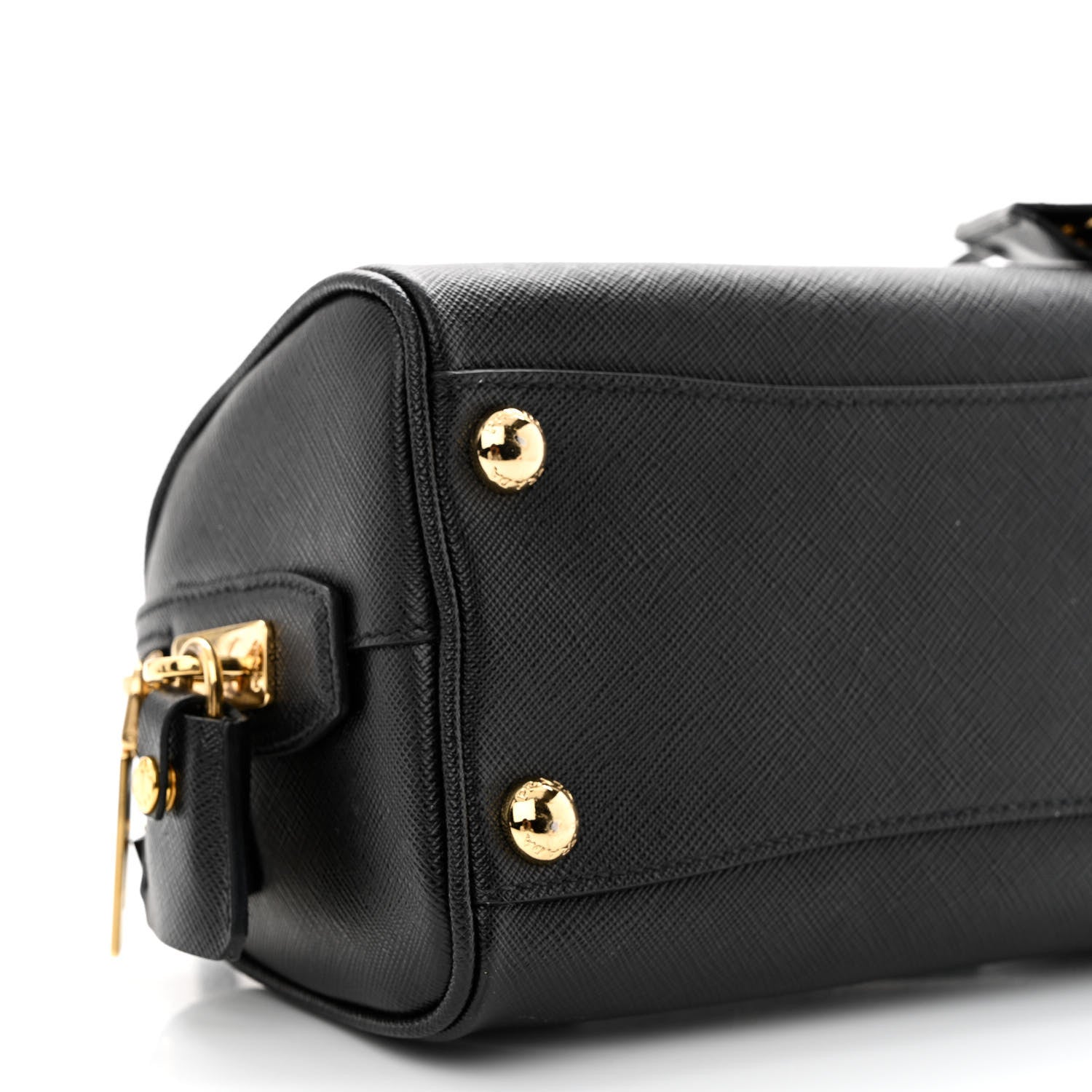 Prada Saffiano Lux Top Handle Crossbody Bag Black 10 of 14