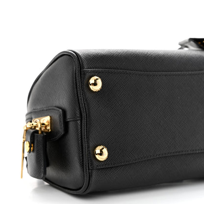 Prada Saffiano Lux Top Handle Crossbody Bag Black 10 of 14