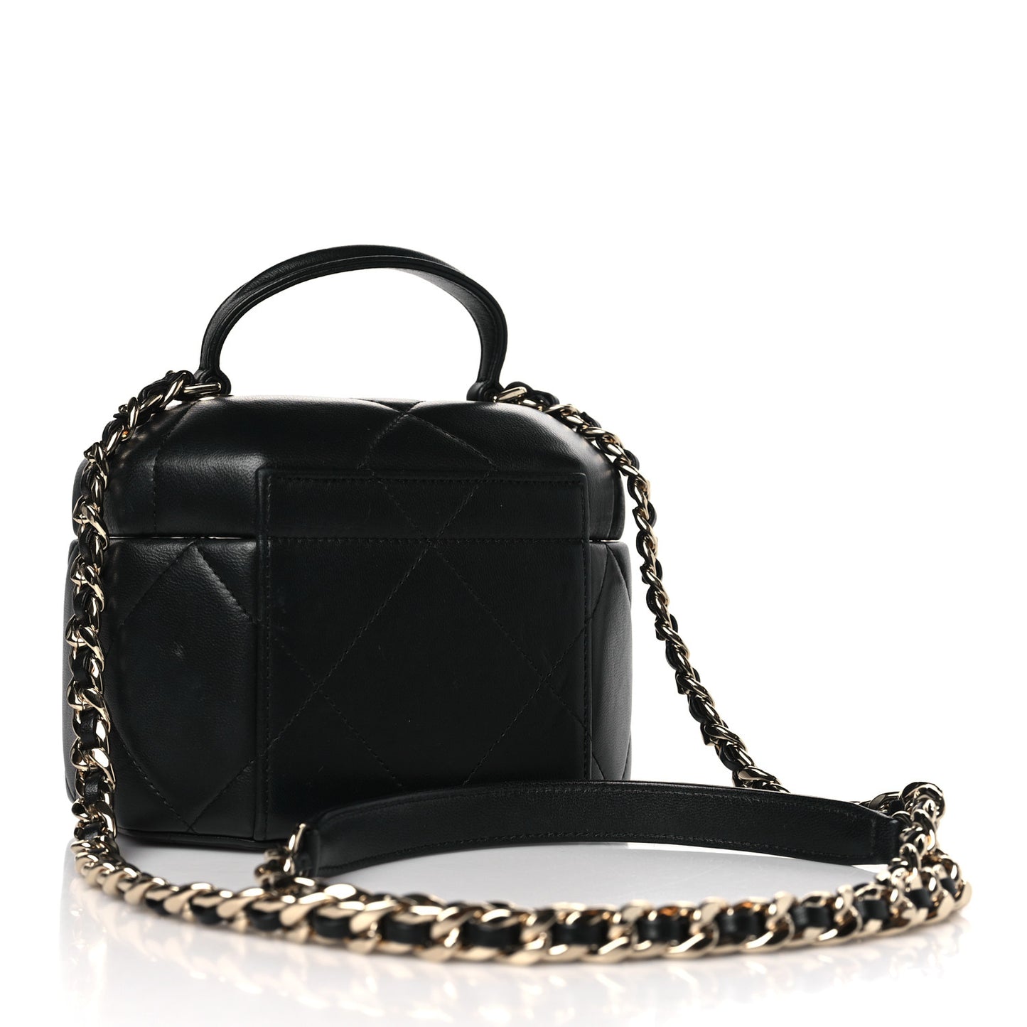 Lambskin Quilted Vendome Case Black