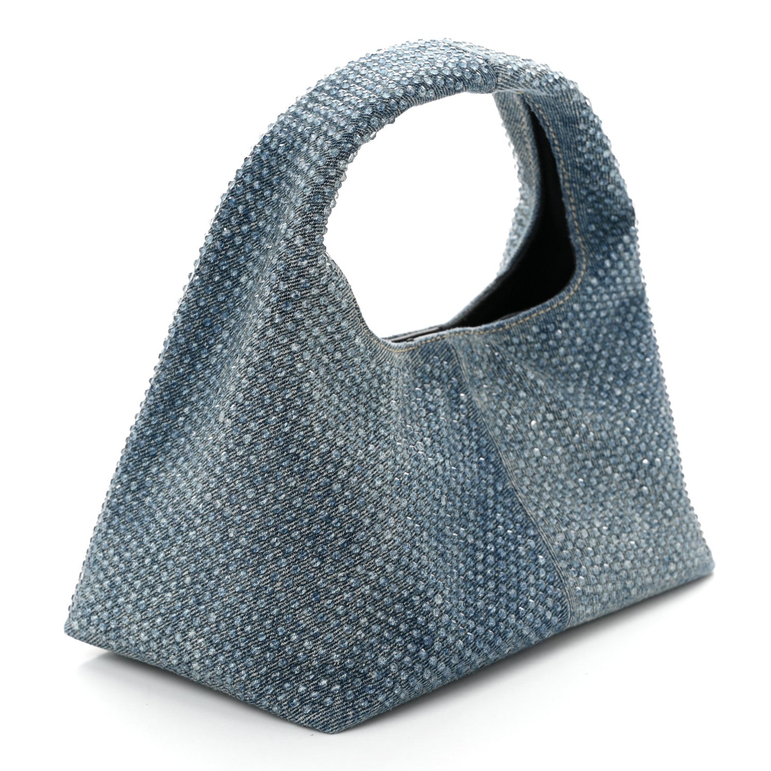 Marc Jacobs Denim Crystal Mini The Sack Bag Light Blue 2 of 10