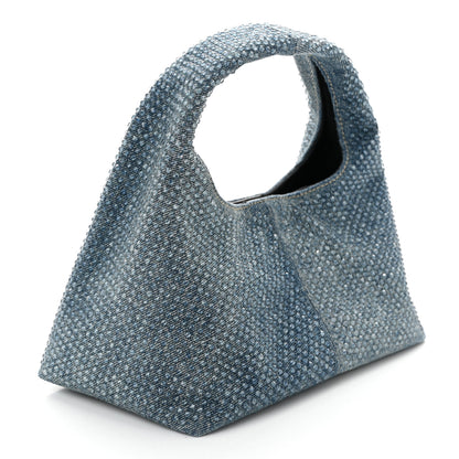 Marc Jacobs Denim Crystal Mini The Sack Bag Light Blue 2 of 10