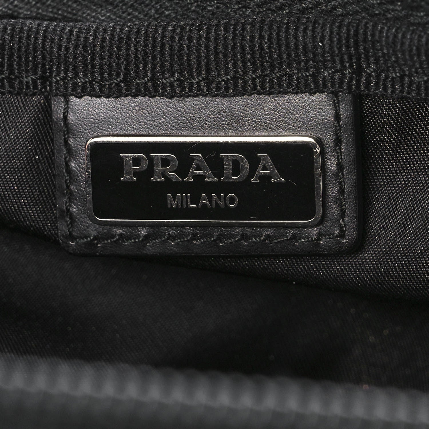 Prada Nylon Vela Cosmetic Pouch Black 6 of 12