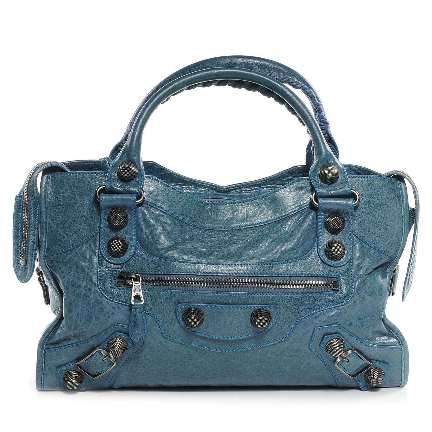 Chevre Giant 21 Gunmetal Hardware City Neiman Marcus LE Bleu