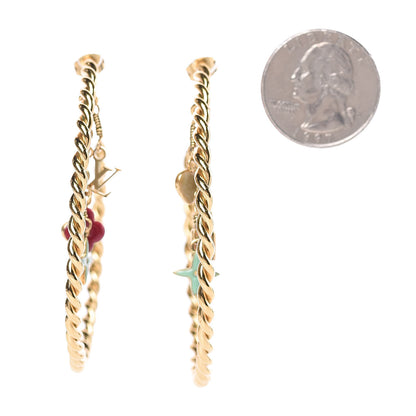 Louis Vuitton Sweet Monogram Creole Hoop Earrings Gold 2 of 4