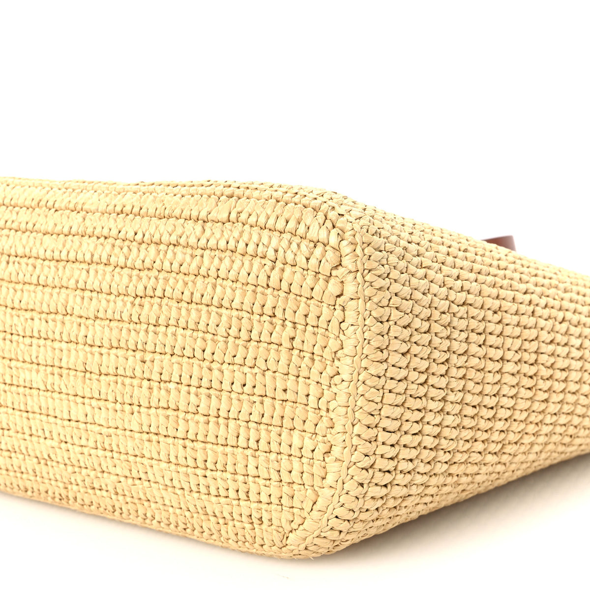 Prada Crochet Vitello Secchiello Bucket Bag Naturale Brandy 11 of 12