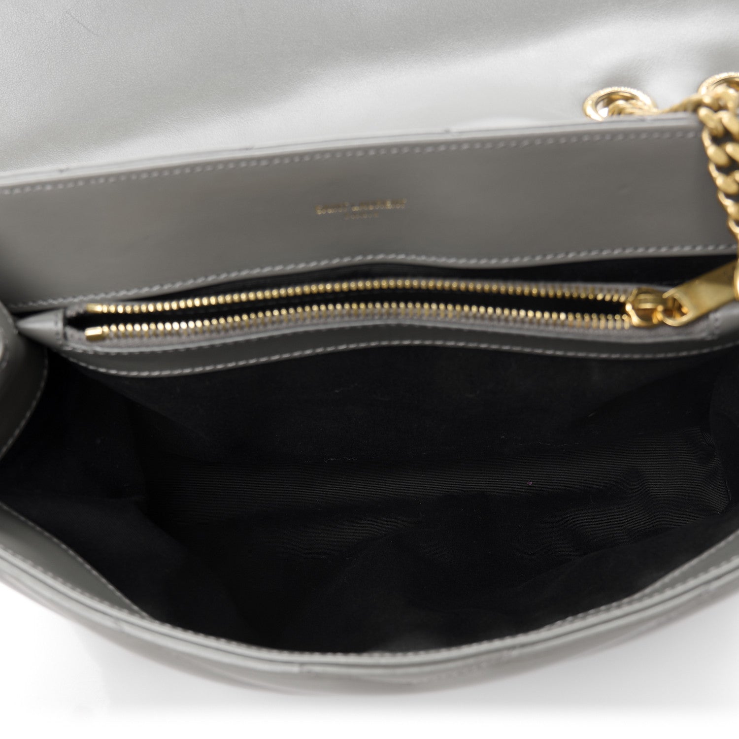 Saint Laurent Calfskin Y Quilted Monogram Medium Loulou Chain Satchel Pebble 5 of 11