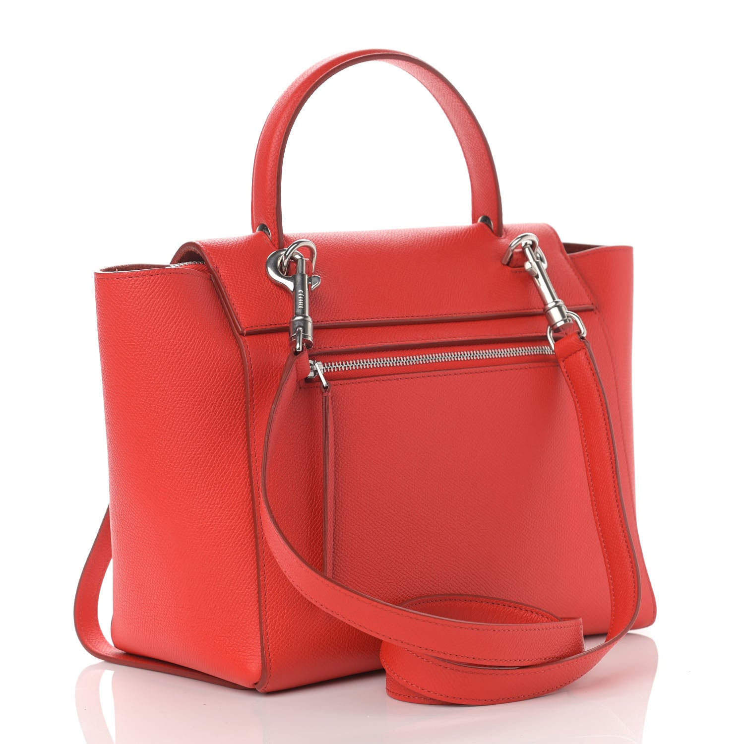 Celine Grained Calfskin Micro Belt Bag Bright Red 3 of 11