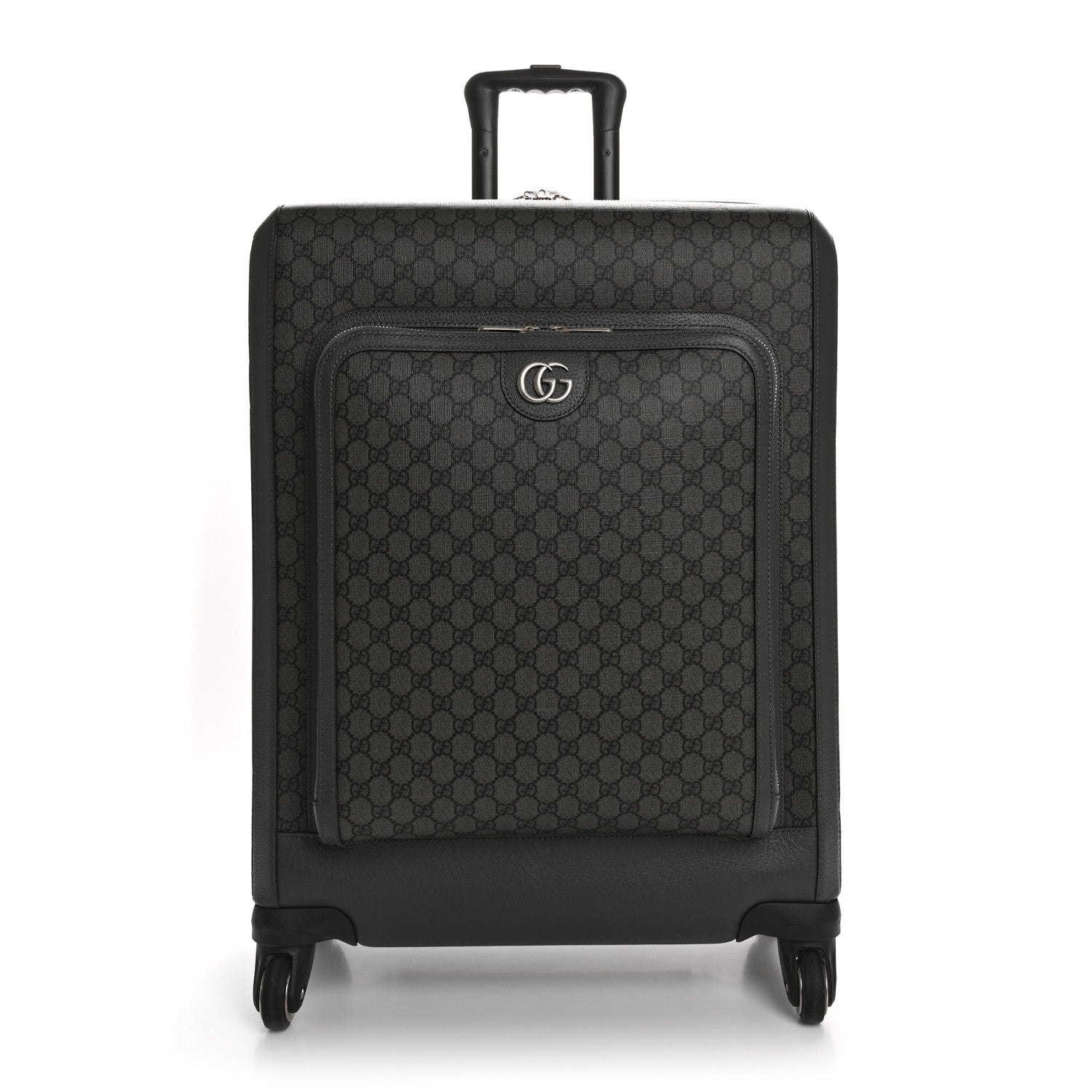 Gucci GG Supreme Monogram Medium Savoy Trolley Grey Black Graphite Grey 1 of 11