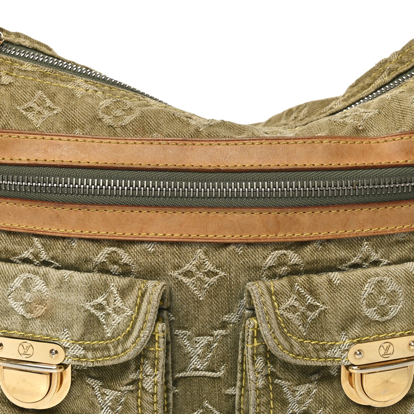 Monogram Denim Baggy PM Lichen