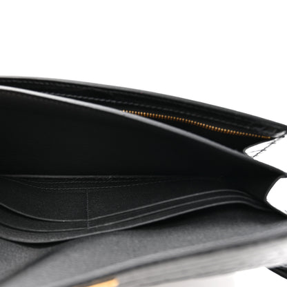 Hermes Shiny Alligator Kelly Pocket Long Wallet Black 5 of 9