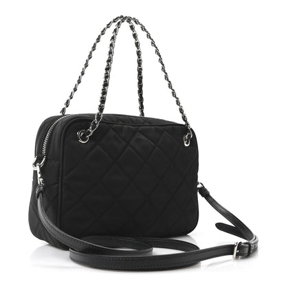 Prada Nylon Tessuto Impuntu Quilted Bandoliera Crossbody Bag Black 3 of 10