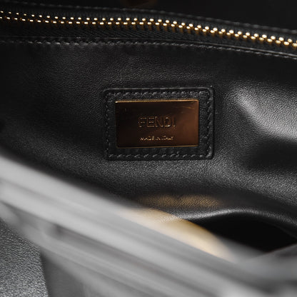 Fendi Vitello Seta Shiny Nappa Medium Peekaboo Iconic Satchel Black 7 of 8