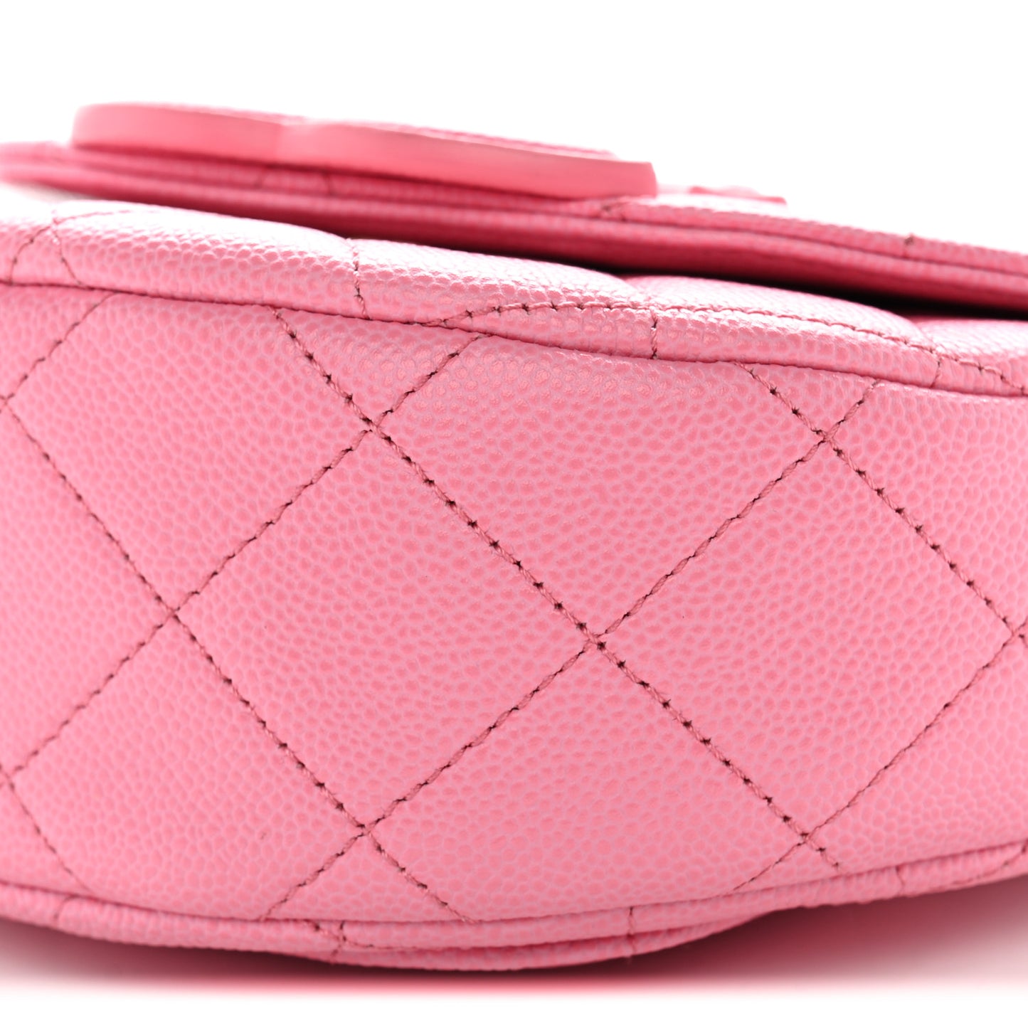 Caviar Quilted Mini Messenger Flap Light Pink