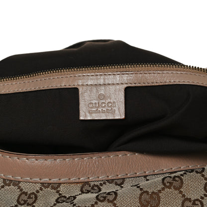 Gucci Monogram Large Jockey Hobo Beige 6 of 17