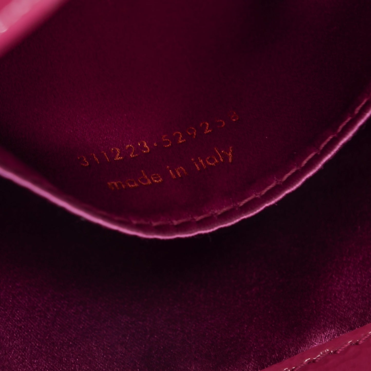 Textured Patent Large Belle De Jour Clutch Fuchsia