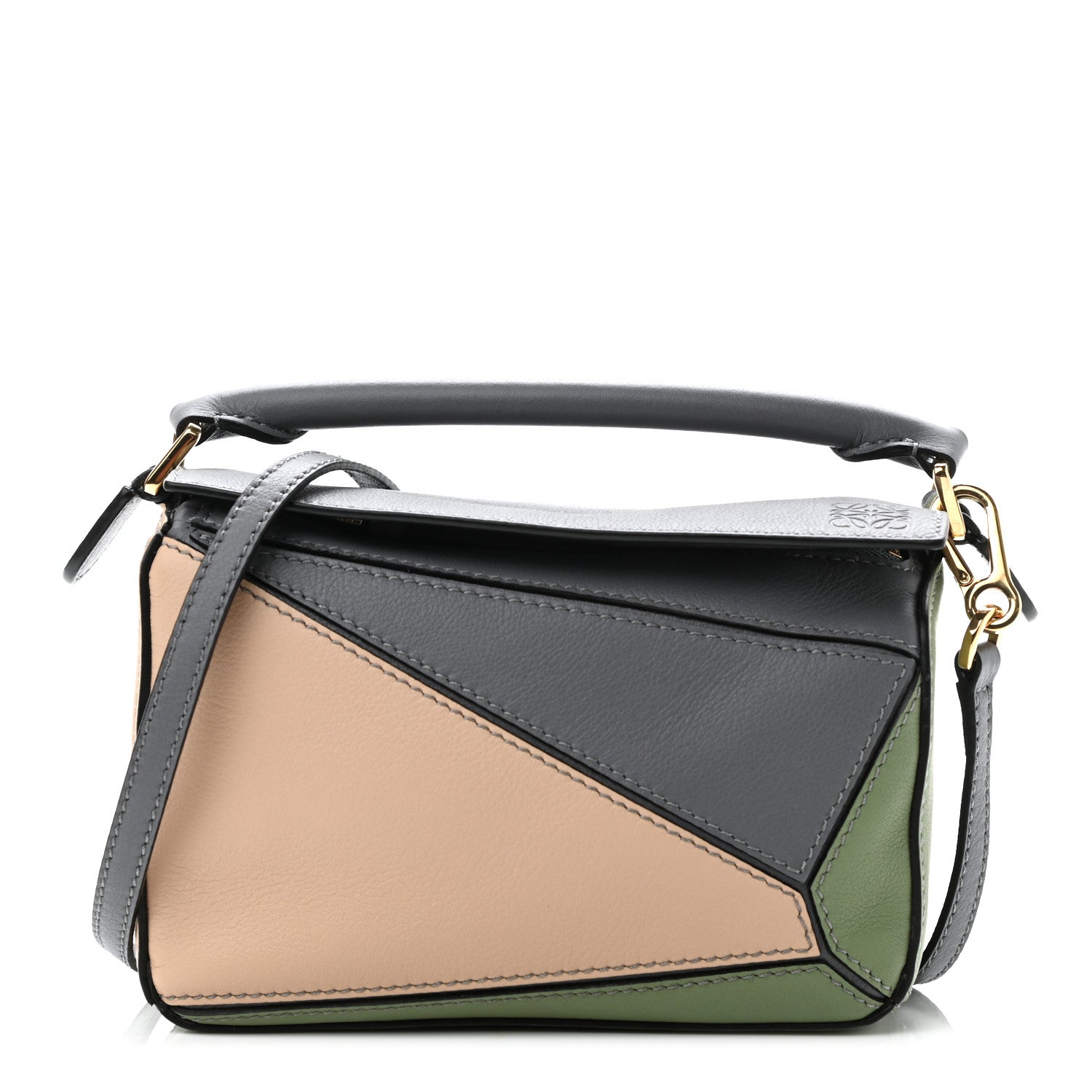 Loewe Calfskin Mini Puzzle Bag Asphalt Grey Nude 1 of 11