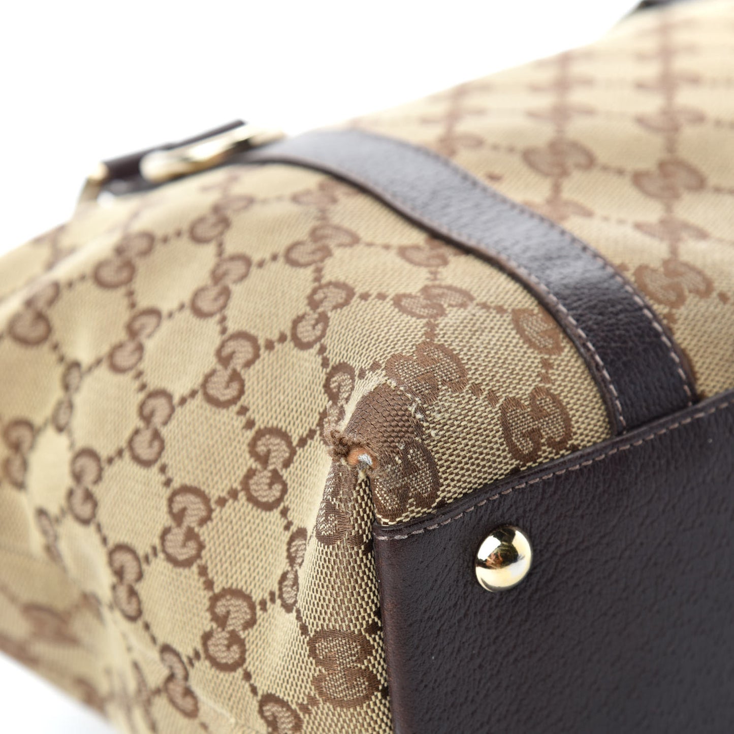 Monogram Medium Abbey Tote Dark Brown