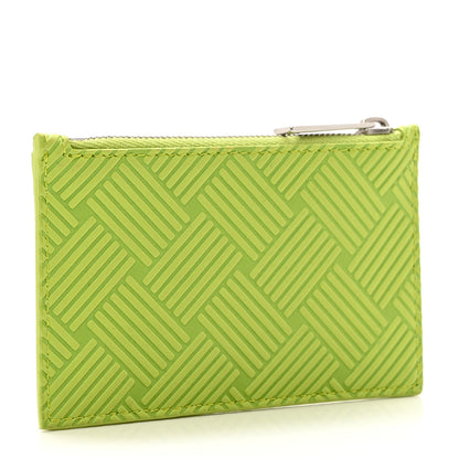 Bottega Veneta Nappa Embossed Intrecciato Zipped Card Case Kiwi 3 of 8