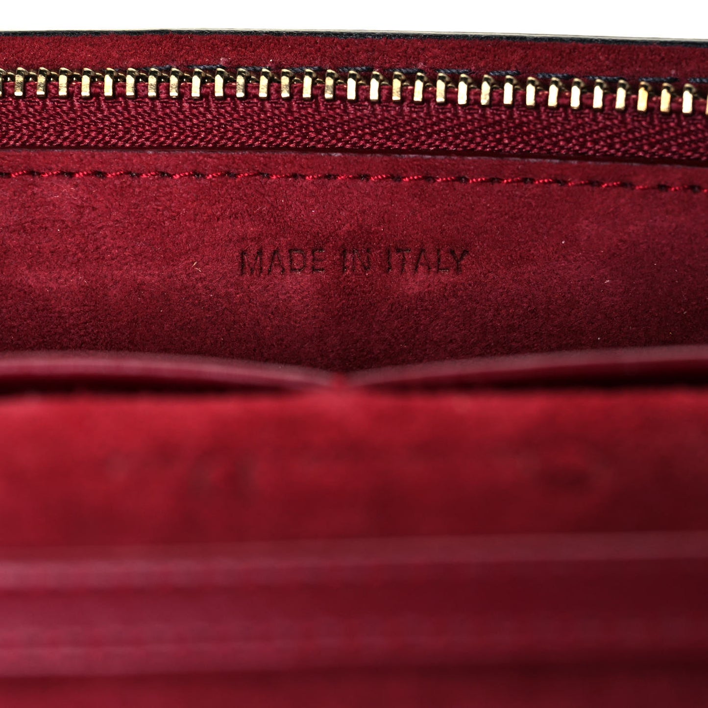 Calfskin J'Adior Wallet on Chain Pouch Red
