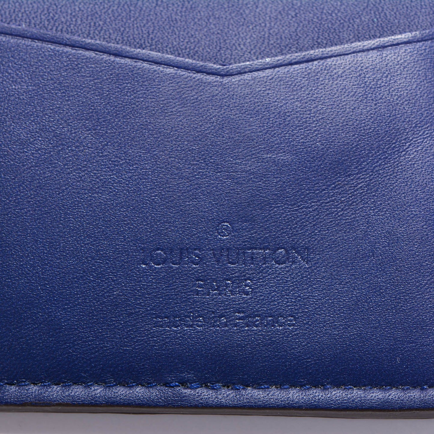 Monogram V Pocket Organizer NM Blue