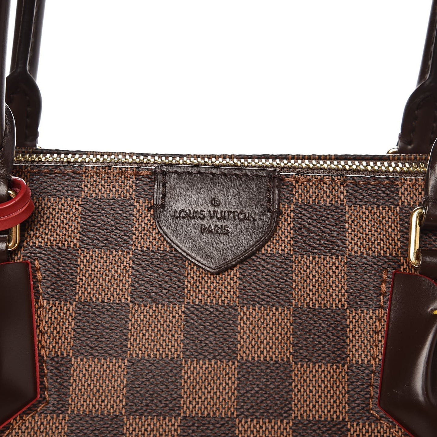 Damier Ebene Caissa Tote MM Cherry