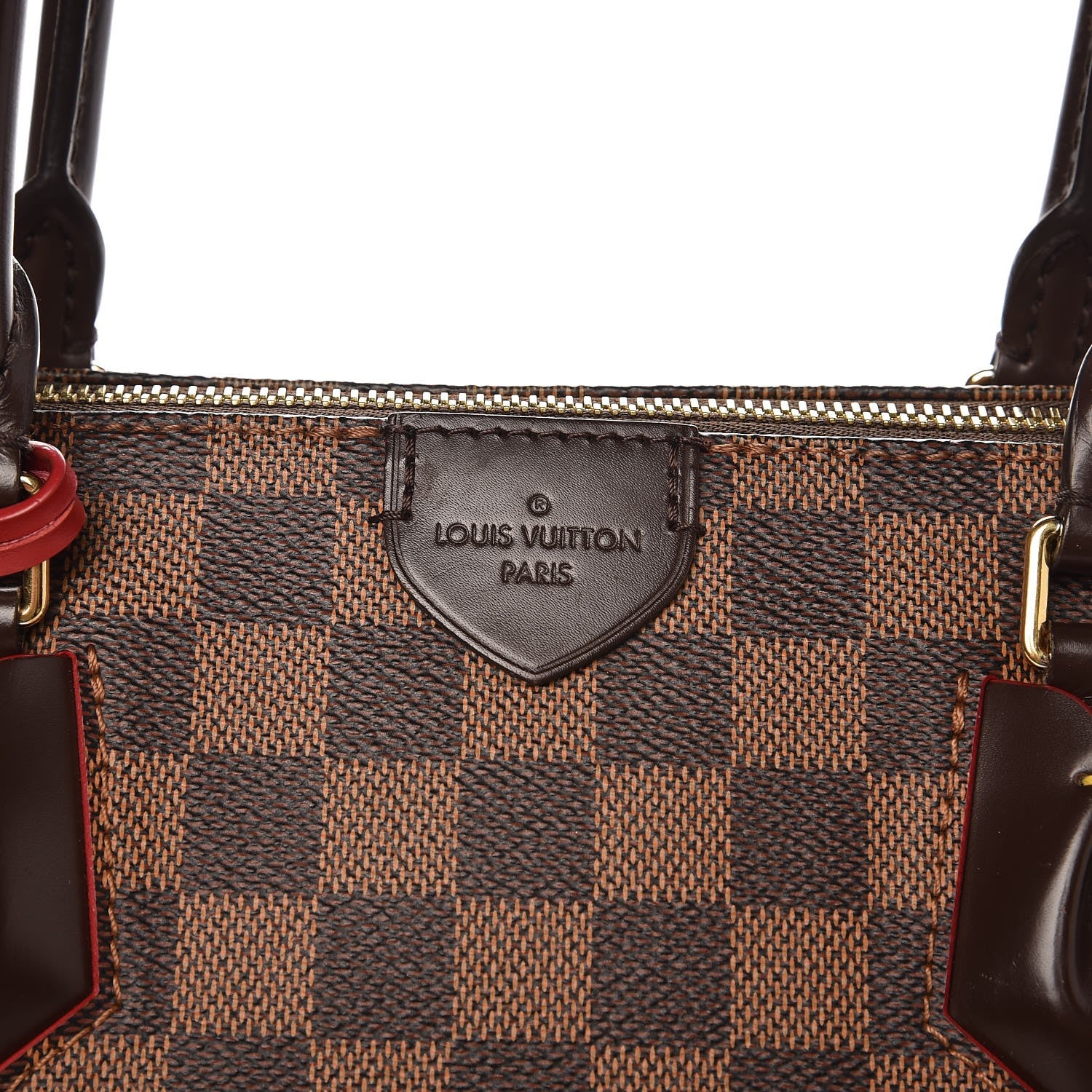 Louis Vuitton Damier Ebene Caissa Tote MM Cherry 8 of 13