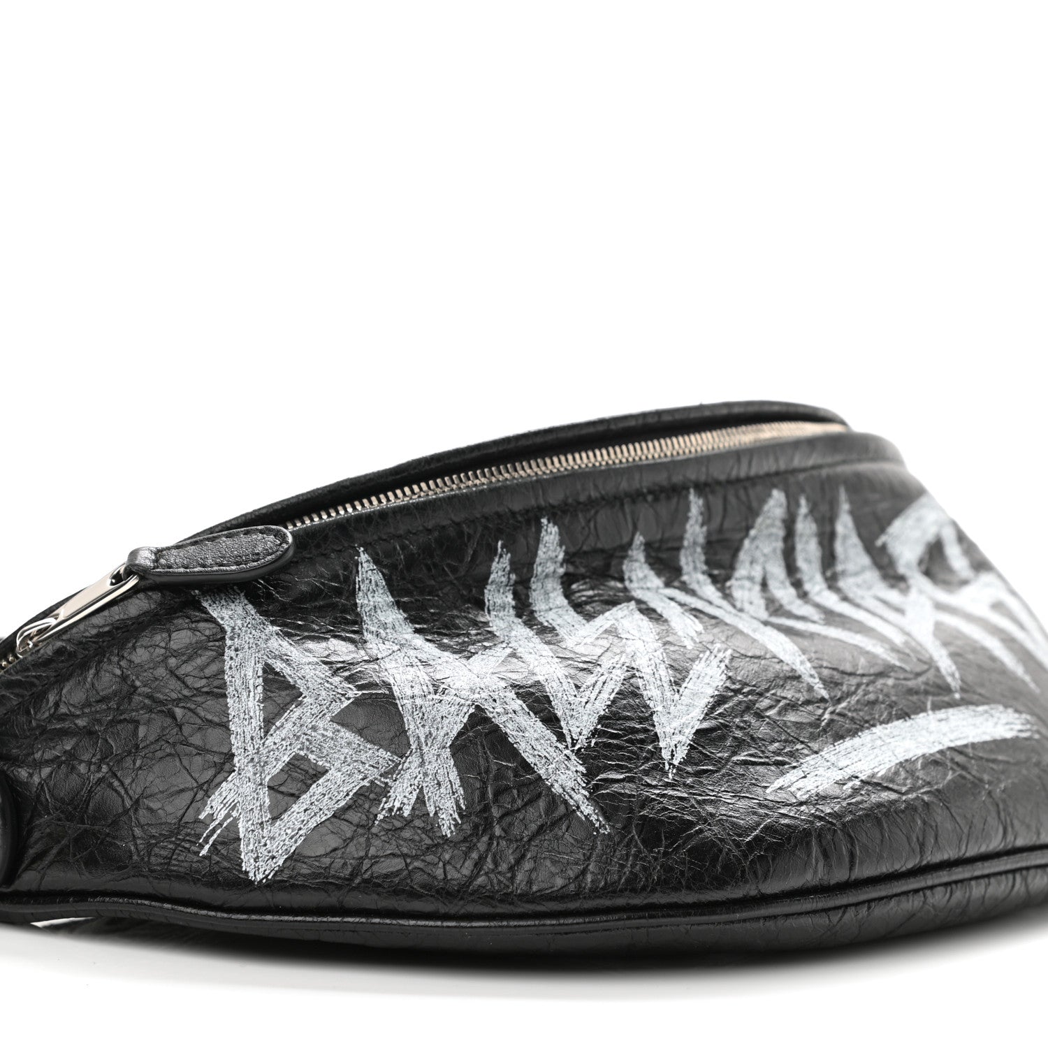 Balenciaga Agneau Arena Graffiti All Over XS Souvenir Belt Bag Black White 10 of 13