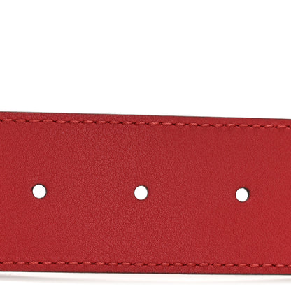 Gucci Moon Calfskin Torchon Double G 40mm Belt 85 34 Hibiscus Red 4 of 6