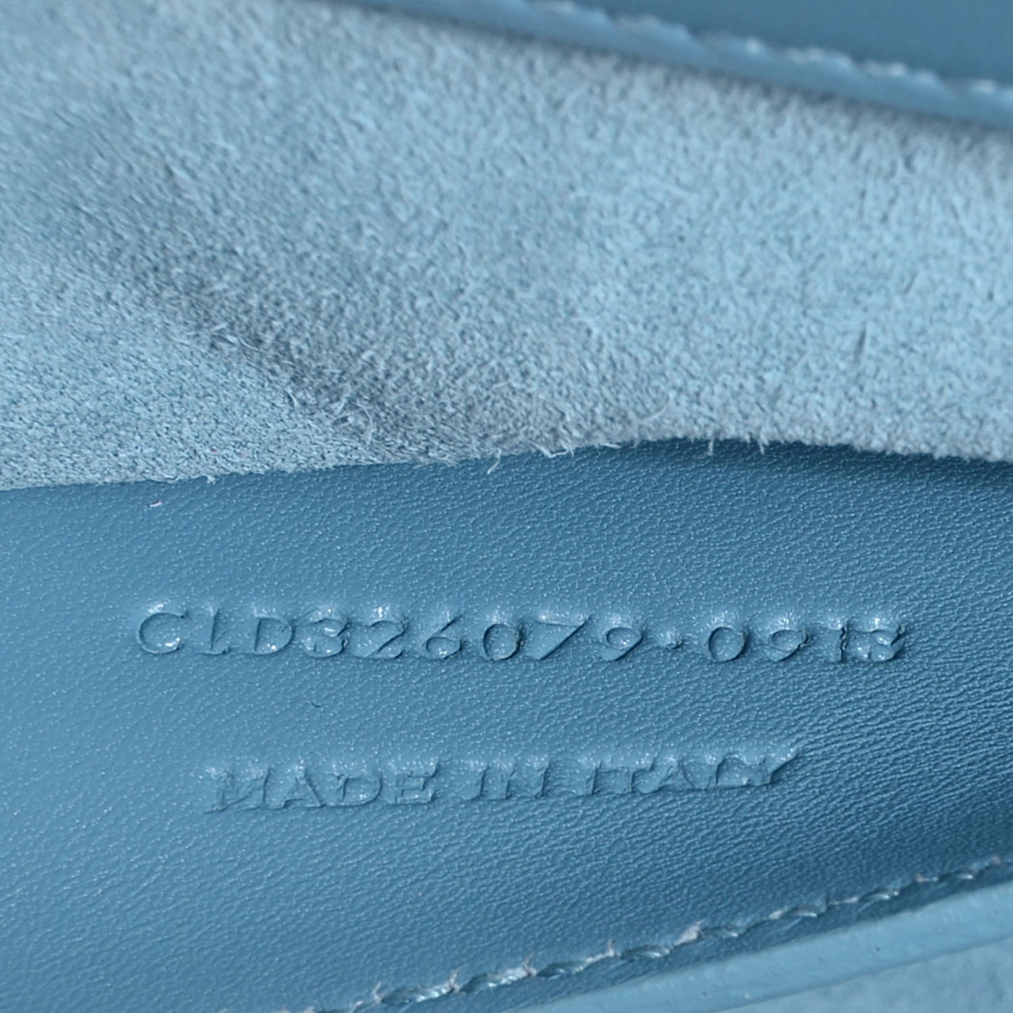 Calfskin Classic Monogram Clutch Ice Blue