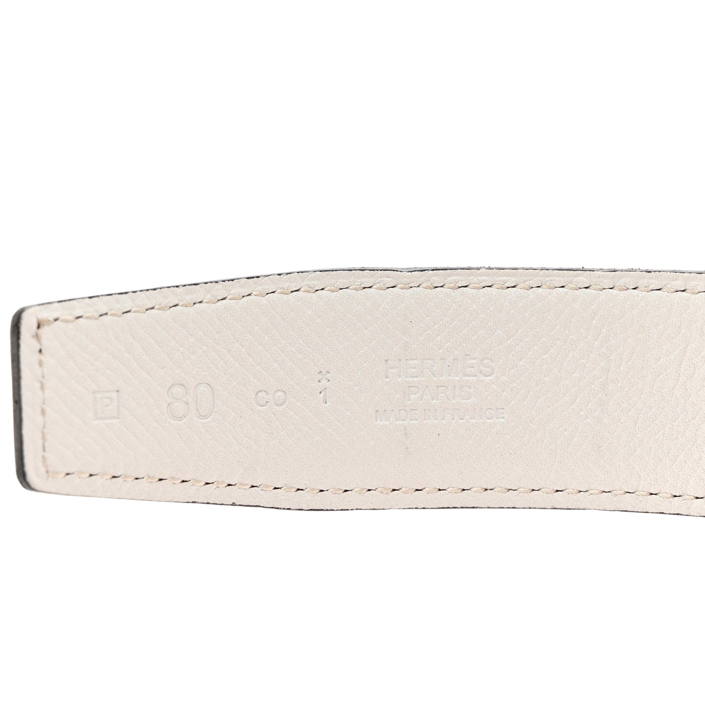 Swift Epsom 32mm Guilloche H Belt 80 Rouge Venetian White