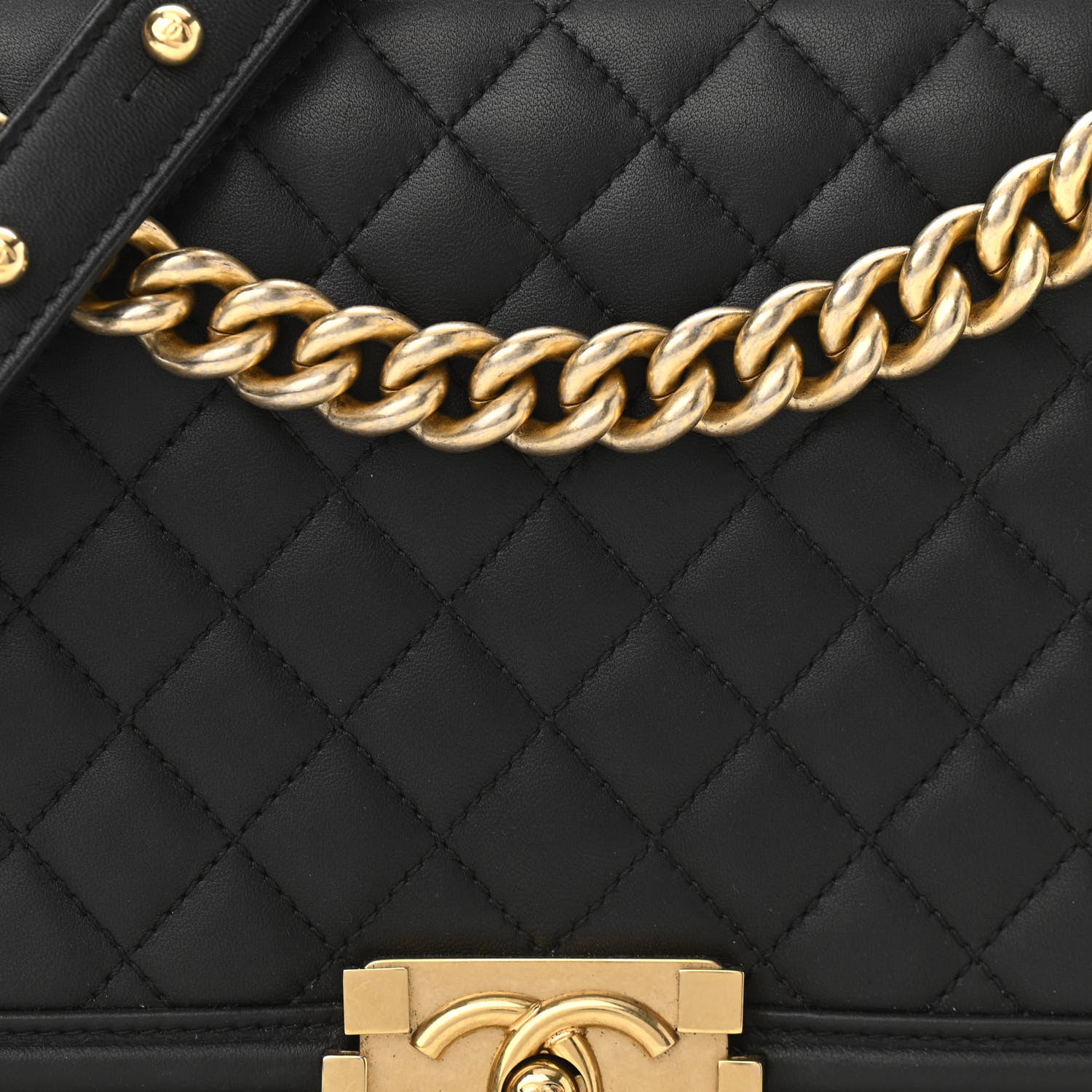 Chanel Calfskin Quilted New Medium Boy Flap Black 8 of 10