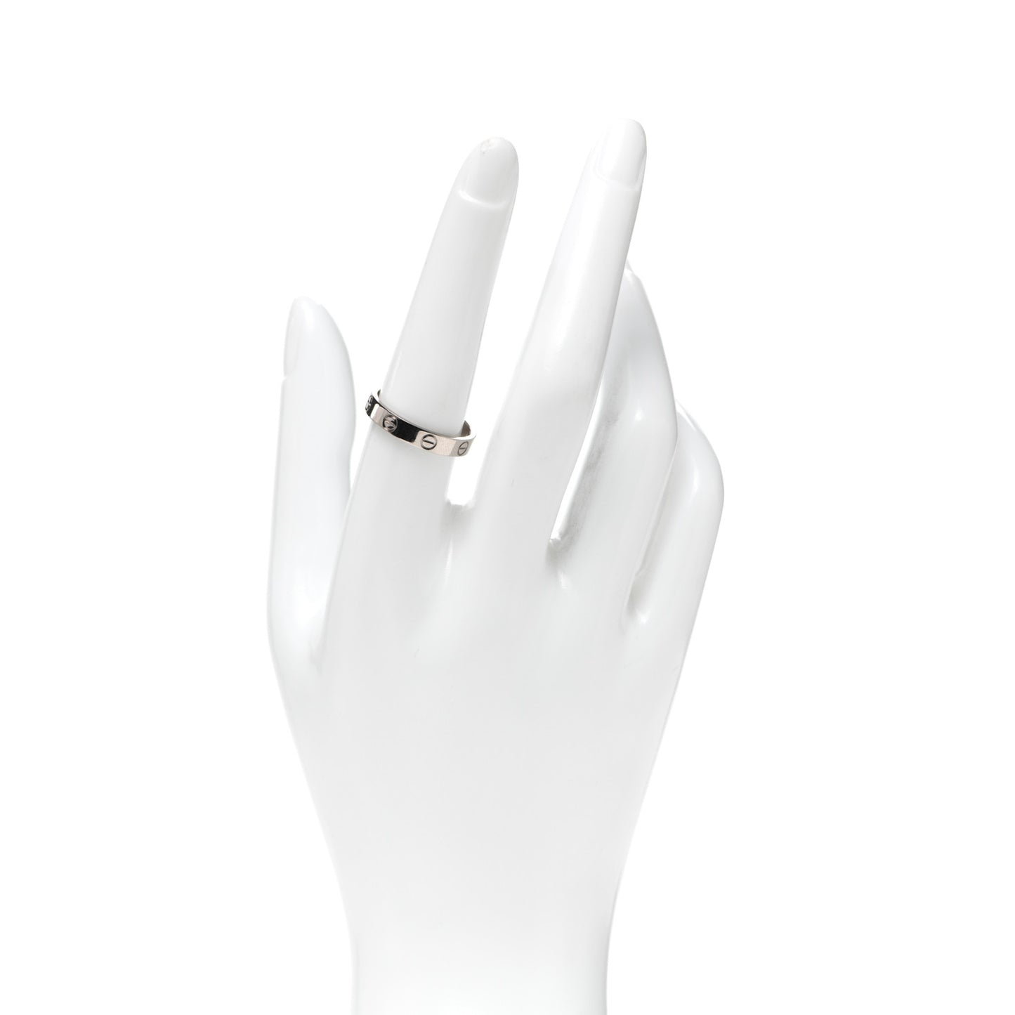 18K White Gold 3.5mm LOVE Wedding Band Ring 57 8