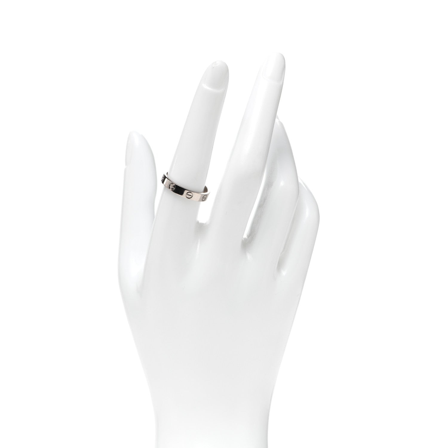 Cartier 18K White Gold 3.5mm LOVE Wedding Band Ring 57 8 2 of 5