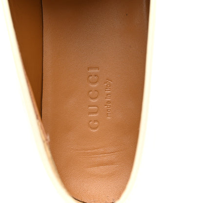 Gucci Vitello Vernice Soft Womens Jordaan Loafers 38 New Ivoire 8 of 10