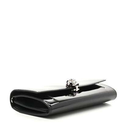 Alexander McQueen Patent Skull Wallet on Chain Black 4 of 6