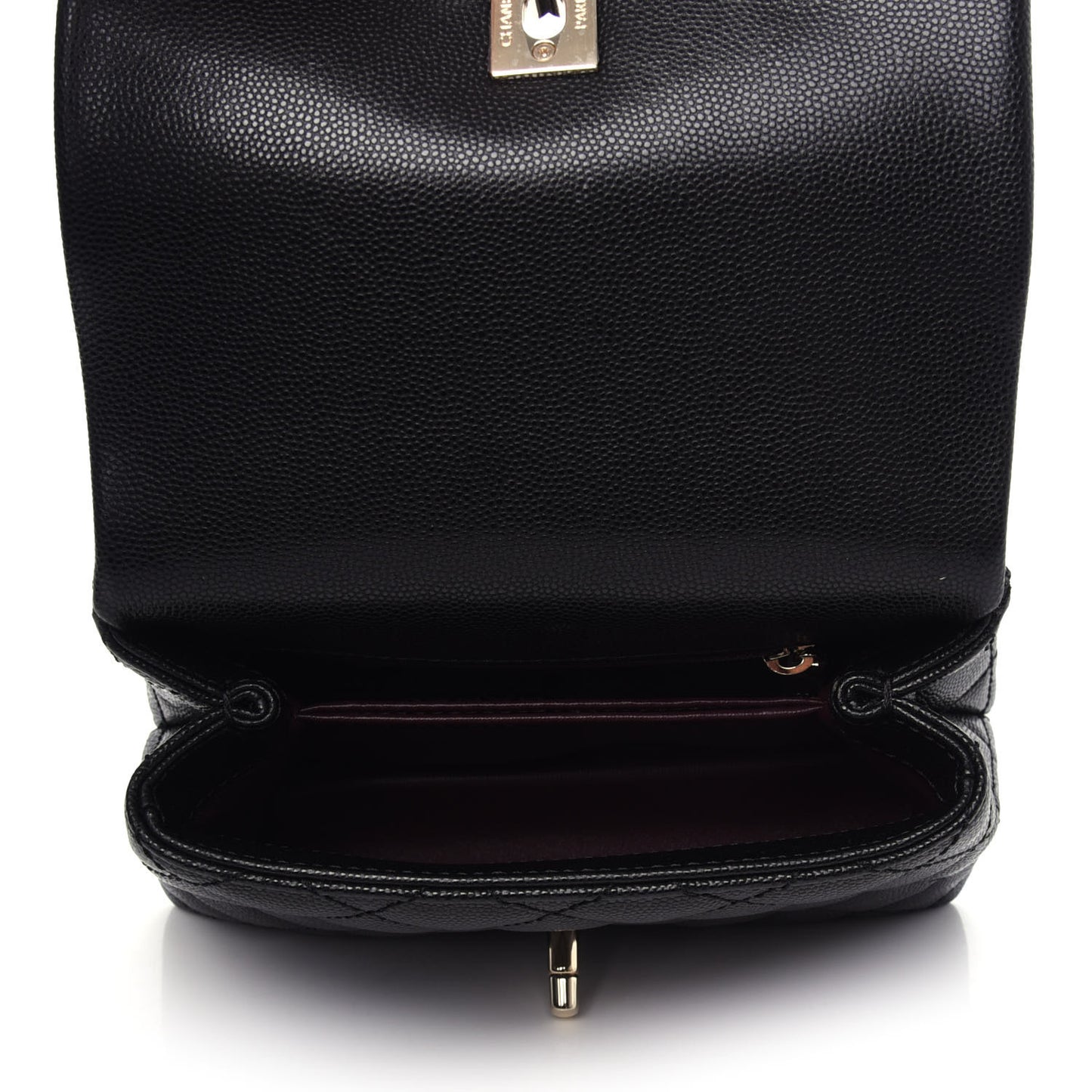 Caviar Quilted Extra Mini Coco Handle Flap Black
