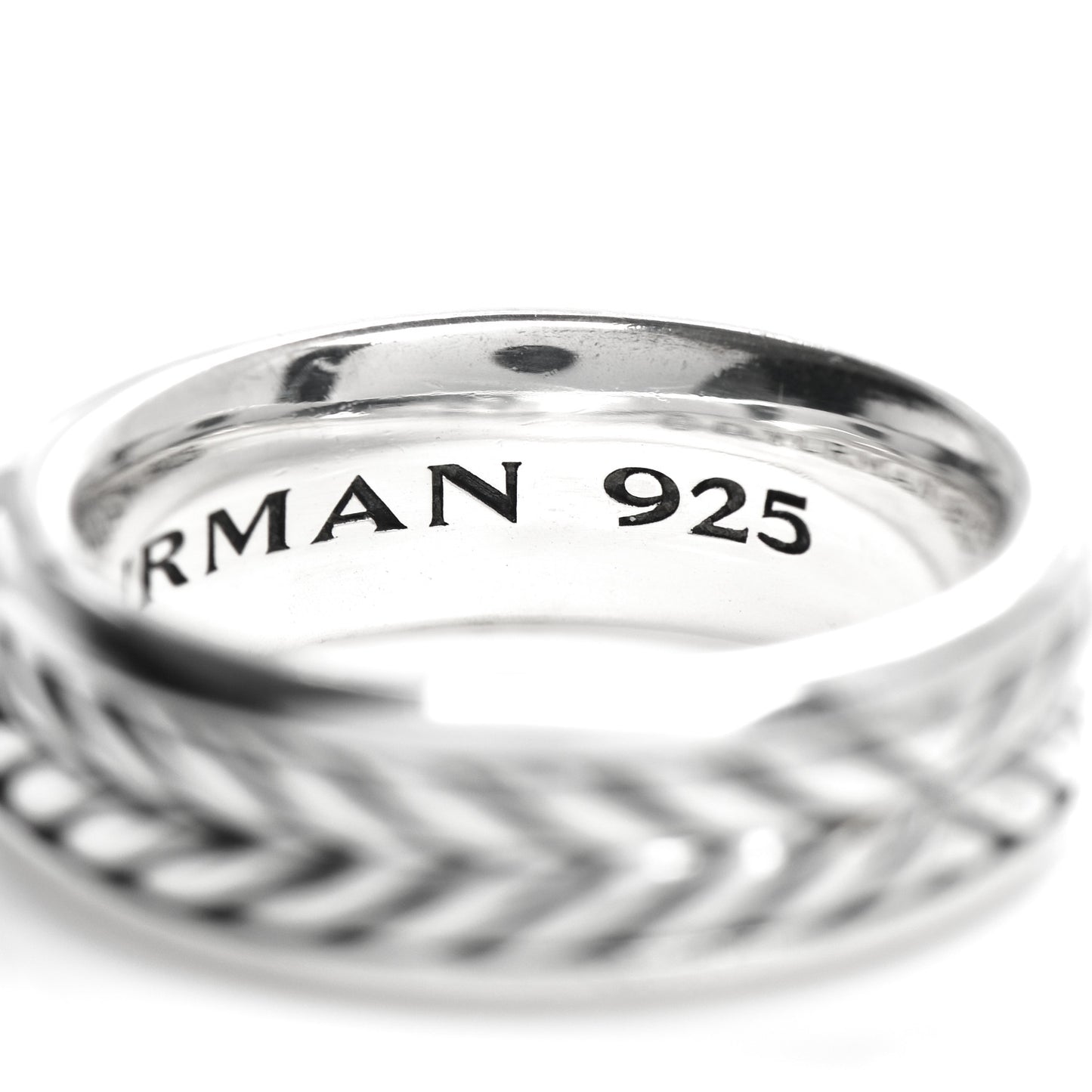 Sterling Silver Tigers Eye Mens Chevron Band Ring 62 10