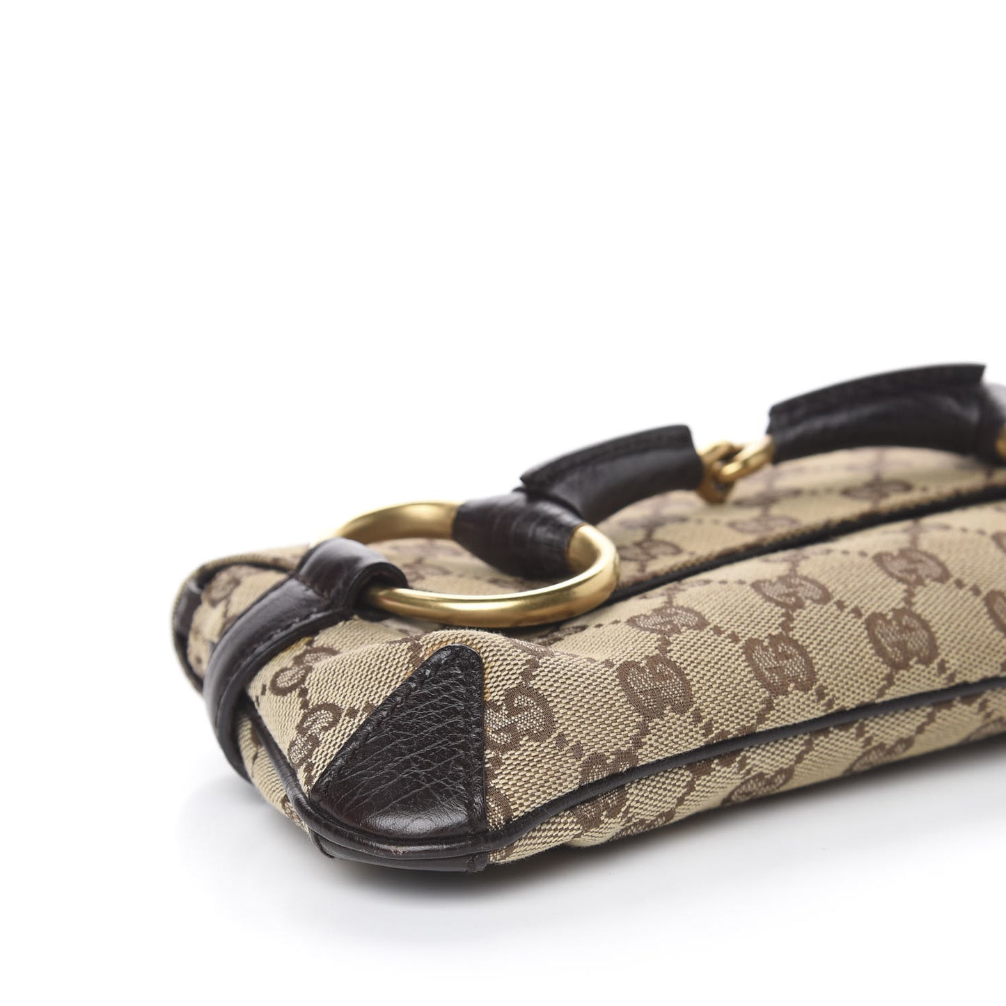 Monogram Horsebit Clutch Dark Brown