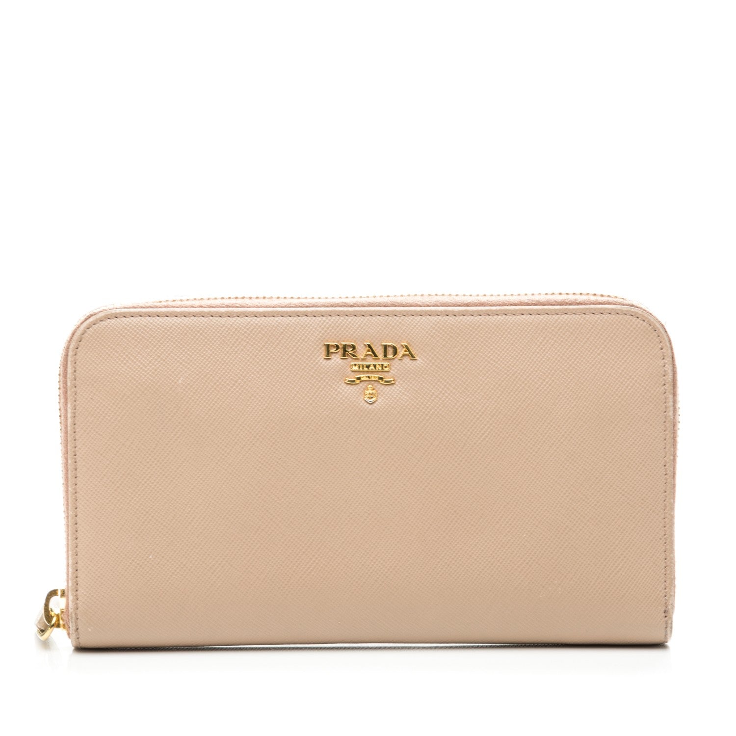 Prada Saffiano Metal Zip Around Wallet Cammeo 1 of 8