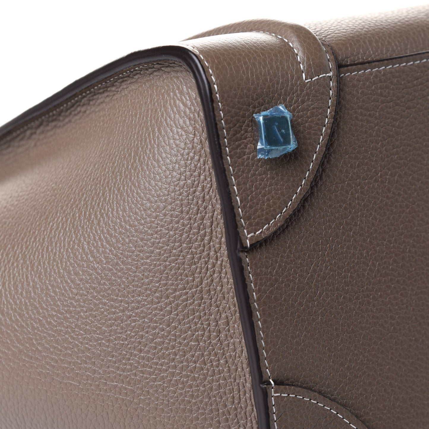 Drummed Calfskin Mini Luggage Souris