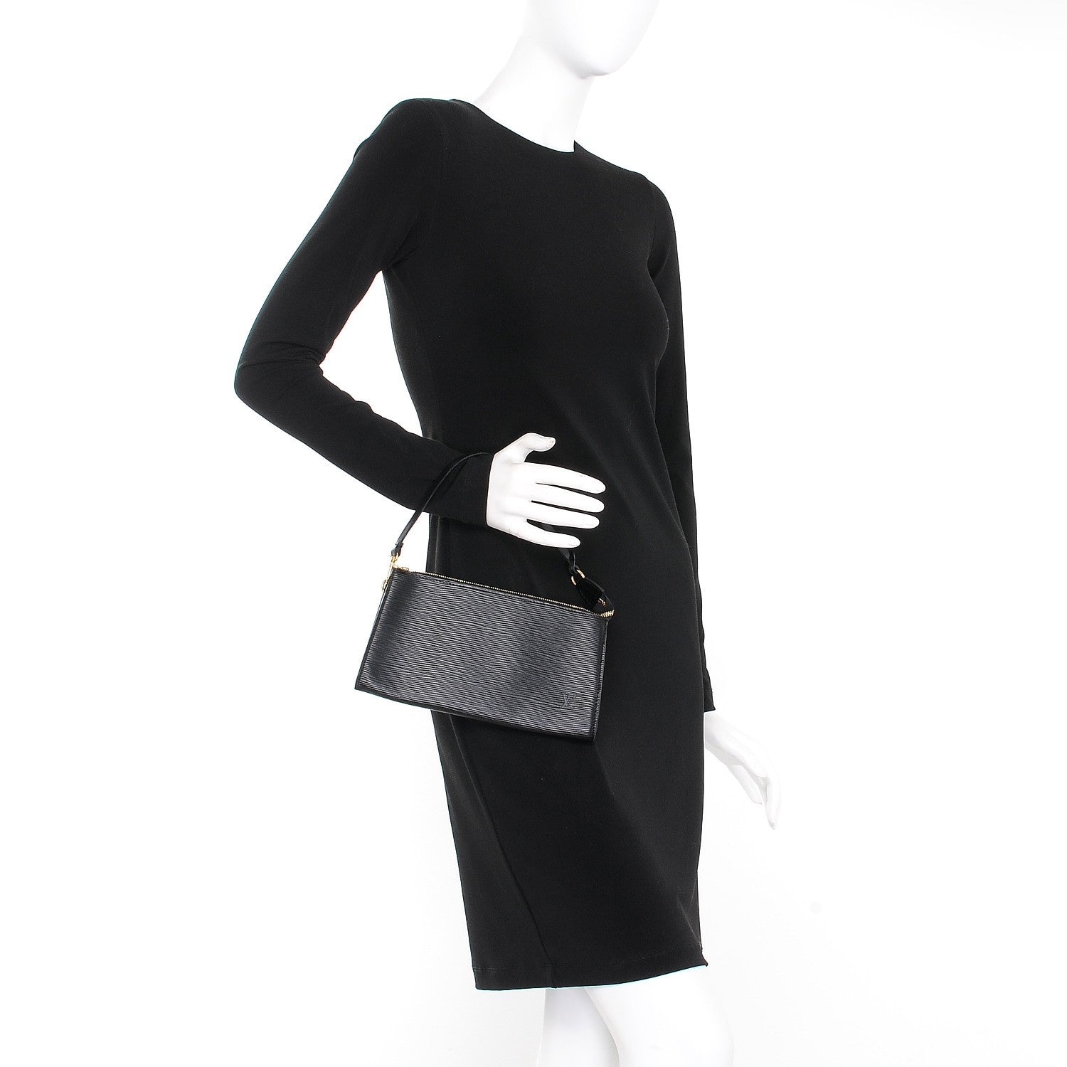 Louis Vuitton Epi Pochette Accessories 24 Black 2 of 7