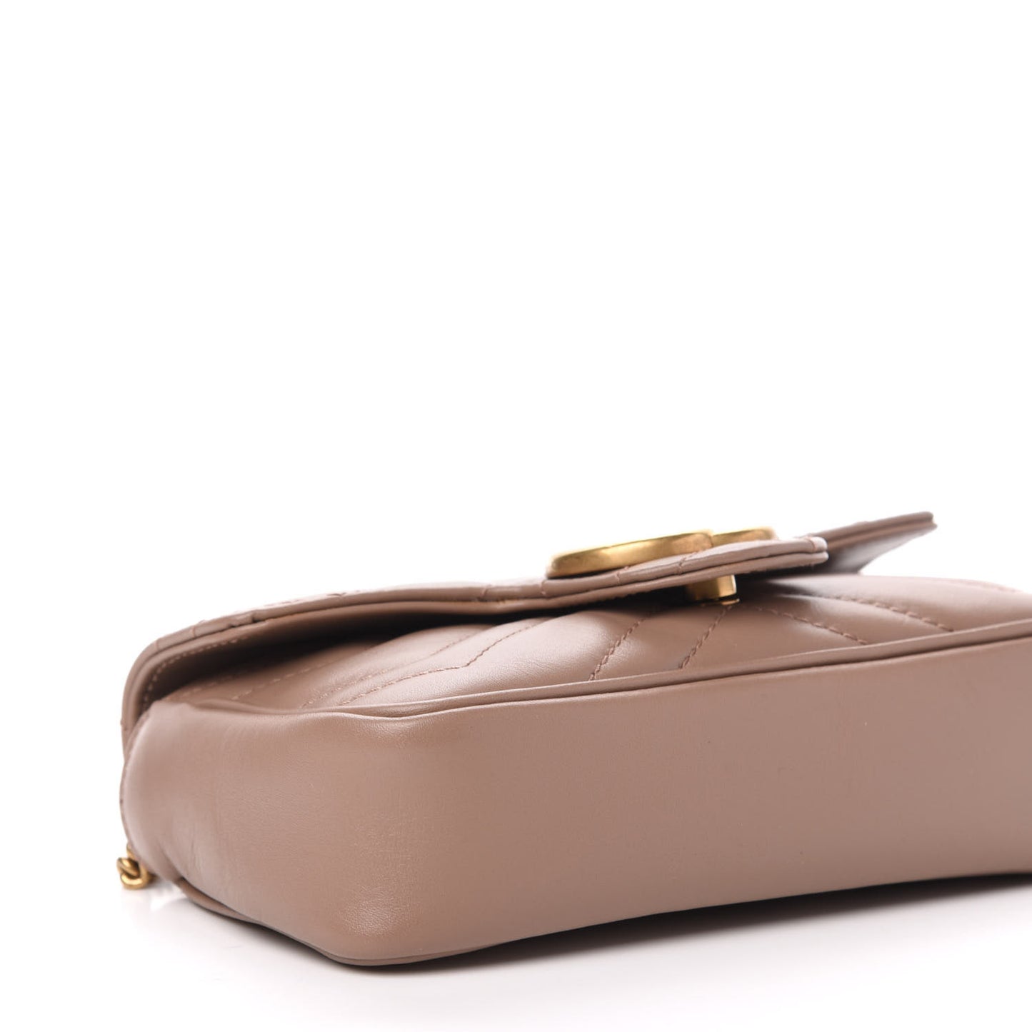 Calfskin Matelasse Super Mini GG Marmont Shoulder Bag Porcelain Rose